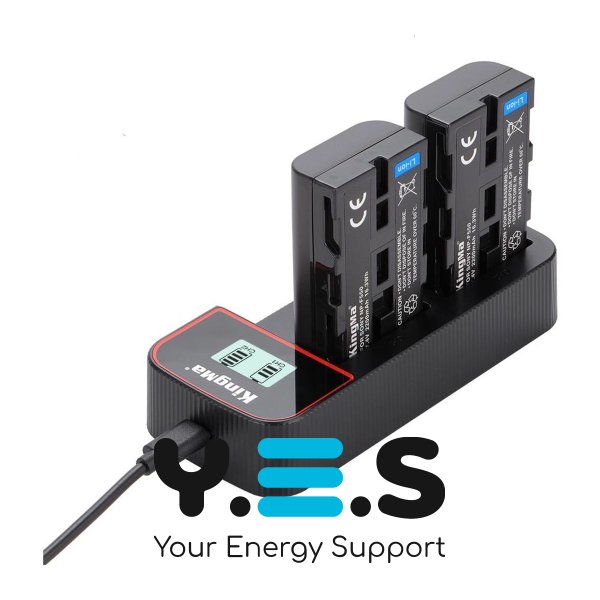 KingMa NP-F550: 2 акум + подвійний ЗП, для Sony NP-F330/530/550/570/730/750/770/930/950/960/970