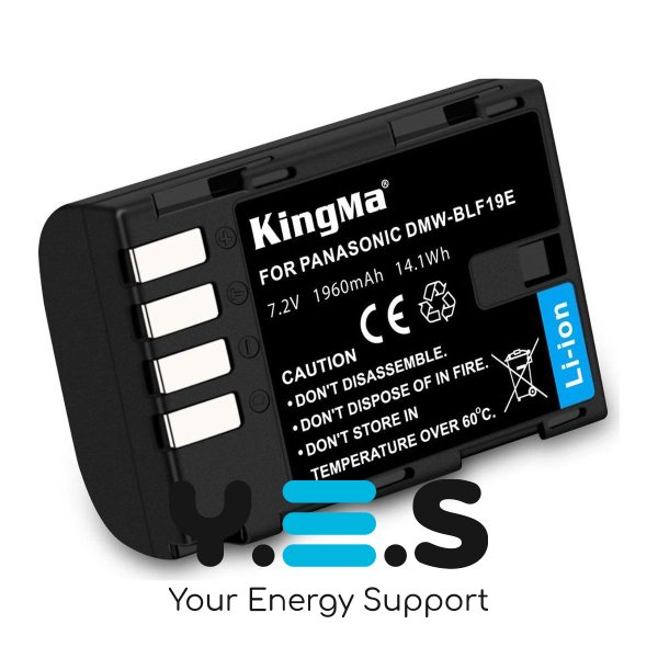 Акумулятор KingMa DMW-BLF19E 1960mAh для Panasonic GH3/GH4/GH5/G9, GX8, G80/G85/G90