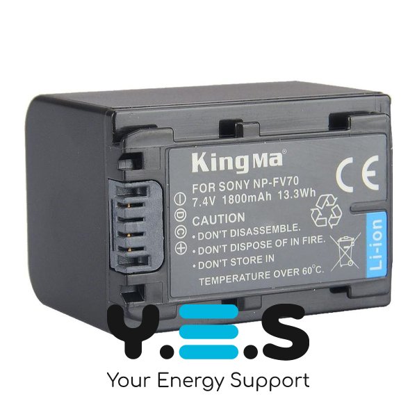 Акумулятор KingMa NP-FV70 1800mAh для Sony HDR-CX/AX, DCR-SX/SR, HXR-MC, FDR-AX (FV100)