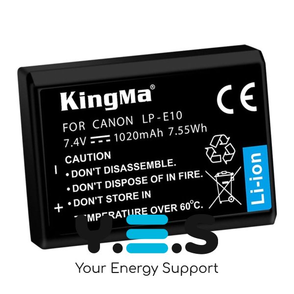 Акумулятор KingMa LP-E10 для Canon EOS 1100D/1200D/1300D/1500D/2000D, 1020 mAh