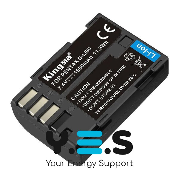 Акумулятор KingMa D-LI90 1600 мА·год для Pentax K-7/K-5/K-5 II/K-5 IIs/K-3/K-3 II 100%