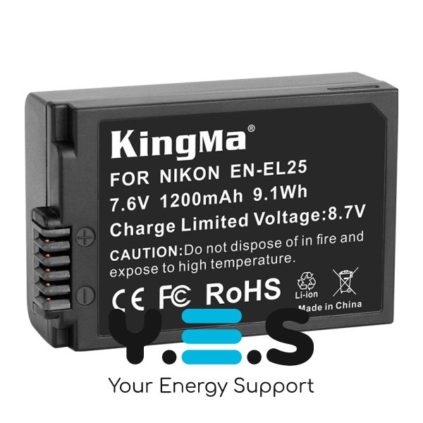 Акумулятор KingMa EN-EL25 для Nikon Z50/Zfc/Z30, 1200 mAh