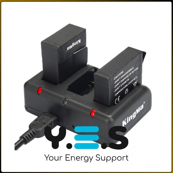 KingMa набір: 2 акум + ЗП на 2 для GoPro HERO4 Black/Silver (AHDBT-401)