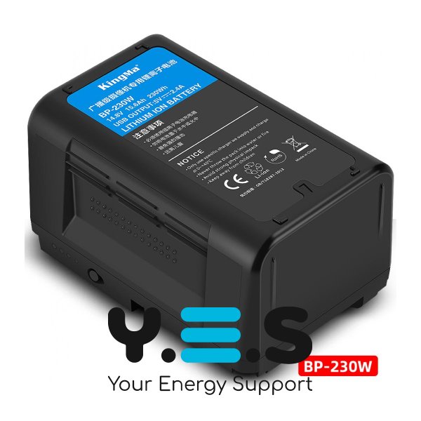 Акумулятор KingMa BP-230W V-Mount 230Wh 14.8V 15600mAh для Blackmagic URSA/RED/Sony FS7/FX9