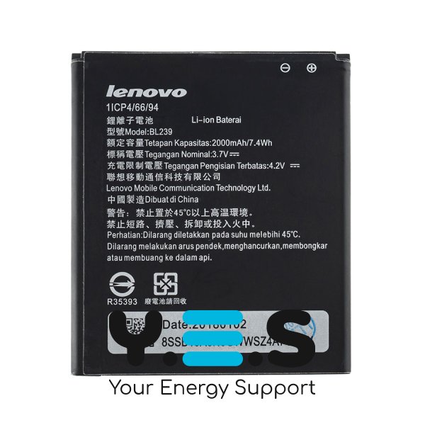 Акумулятор Lenovo BL239 для смартфона (телефона) A399, A3500 — 3.7V, 2000mAh, 7.4Wh