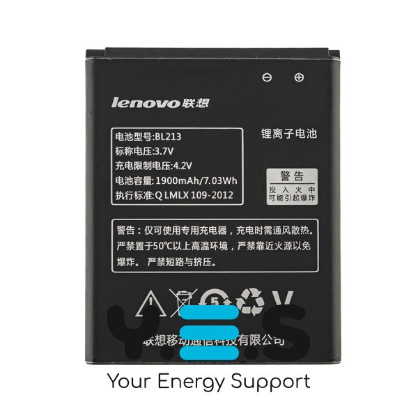 Акумулятор для смартфона Lenovo BL213 (MA388) — 3.7V, 1900mAh, 7.03Wh