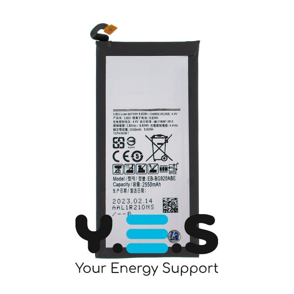 Акумулятор для смартфона Samsung Galaxy S6 SM-G920 — 2550 mAh, EB-BG920ABE (China) Original