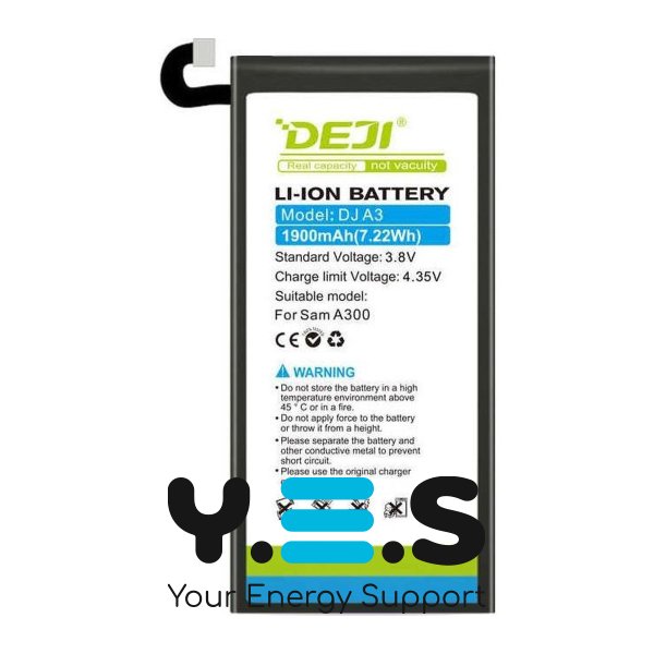 Акумулятор DEJI Samsung EB-BA300ABE для Galaxy A3 (2015) SM-A300F SM-A300G — 1900 mAh