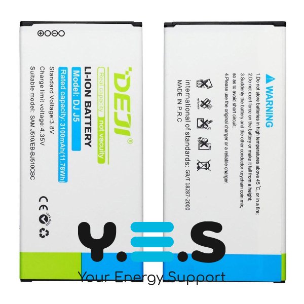 Акумулятор DEJI Samsung EB-BJ510CBC для Galaxy J5 (2016) SM-J510 SM-J5108, 3100 mAh