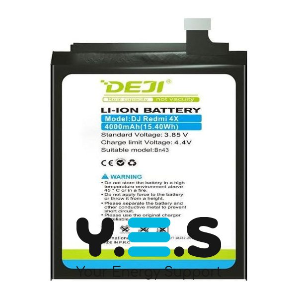 Акумуляторна батарея DEJI BN43 для Xiaomi Redmi Note 4X — 4000 mAh (Li-ion)