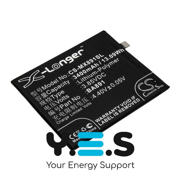 Акумуляторна батарея Meizu BA891 3400 mAh для Meizu 15 Plus M891Q (X-Longer CS-MX891SL)