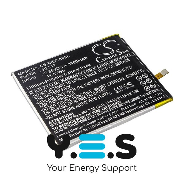 Акумулятор підвищеної ємності X-Longer Cameron Sino HE317 (CS-NKT700SL) для Nokia 7 — 3000 mAh