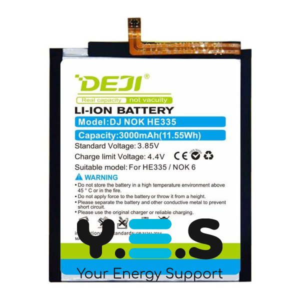 Акумуляторна батарея DEJI HE335 для Nokia 6 Dual SIM, 3000 mAh