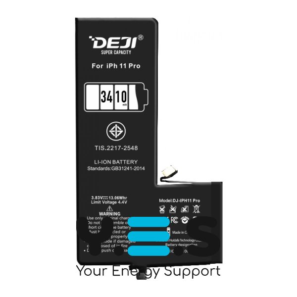 Посилена батарея DEJI 3410 mAh для Apple iPhone 11 (A2160, A2215, A2217)