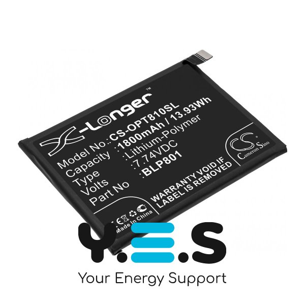 Акумуляторна батарея X-Longer BLP801 (CS-OPT810SL) для OnePlus 8T+ (5G), 1800 mAh
