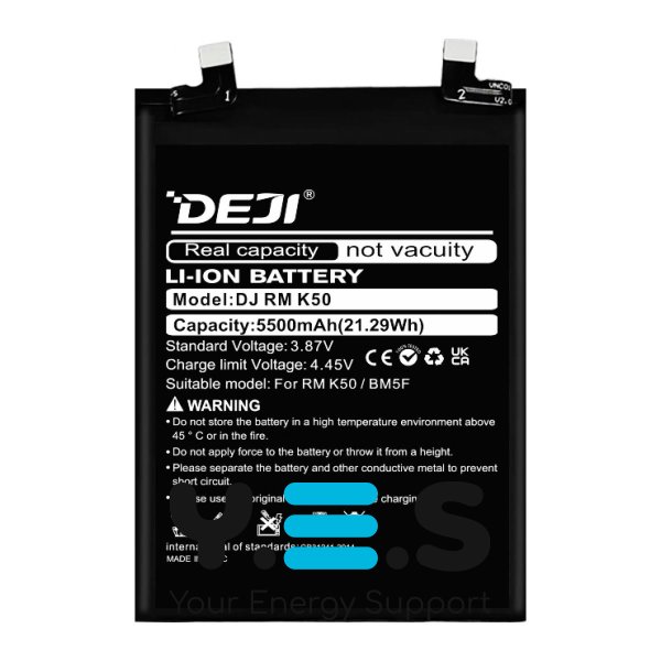 Акумулятор DEJI BM5F для Xiaomi Redmi K50 — батарея 5500 mAh