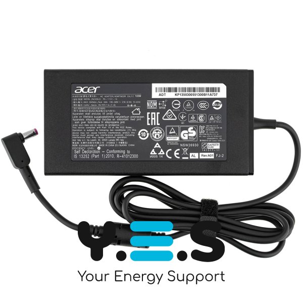 Блок живлення для ноутбука ACER — 19V 7.1A (135W), штекер 5.5×1.7 мм, чорний