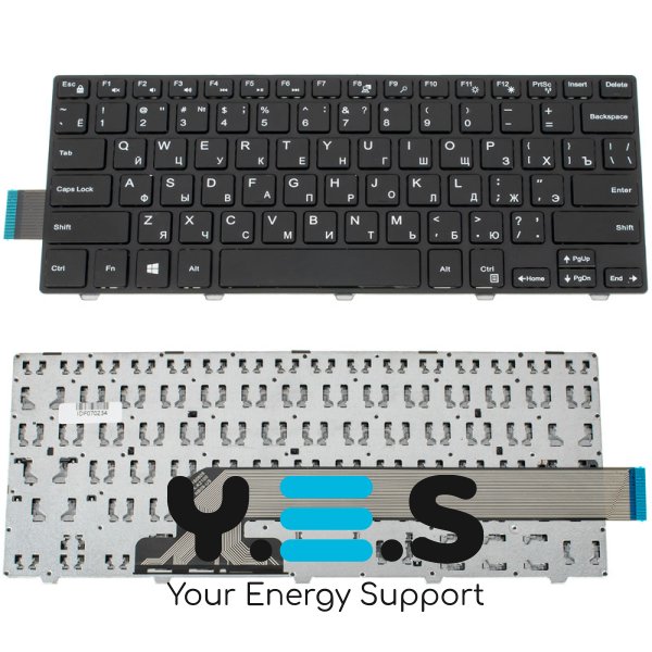 Клавіатура для ноутбука Dell Vostro 3458/3459 та Latitude 3450, RUS-розкладка, чорна