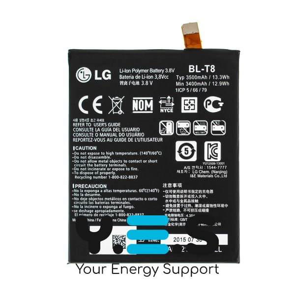 Акумулятор LG BL‑T8 для смартфонів LG D955, D958, G Flex — 3.8V, 3500mAh (13.3Wh)