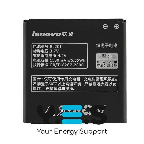 Акумулятор Lenovo BL201 для смартфона Lenovo A60+ — 3.7V, 1500mAh (5.5Wh)