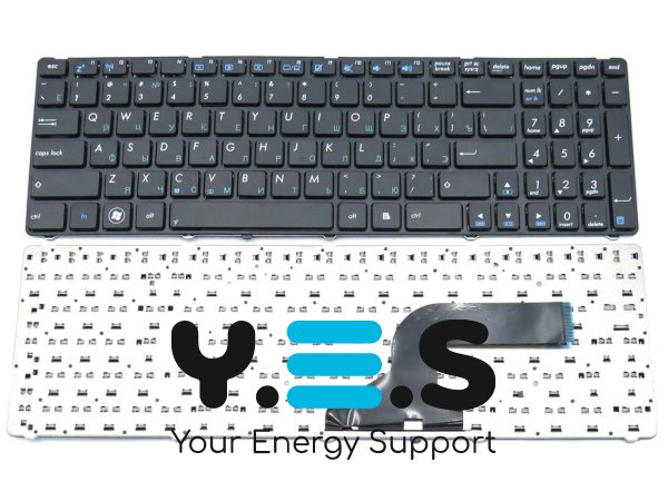 Клавіатура для ноутбуків ASUS K52/A52/X52/K53/A53/A72/K72/K73/G60/G51/G53/G73/UL50/F70 — чорна, розкладка RU
