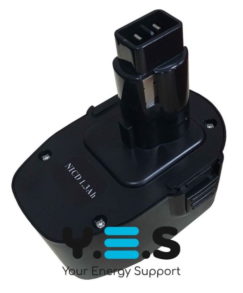 Акумулятор Ni‑Cd 14.4V 1.3Ah для шурупокрутів DeWalt DC9091/DC551KA, чорний