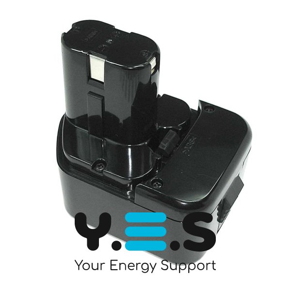 Акумулятор Ni-Cd 12V 1.5Ah для шуруповерта Hitachi EB1212S/DN12DY, чорний