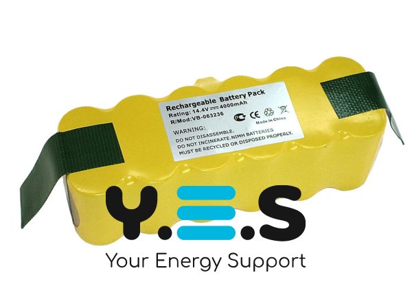 Акумулятор для iRobot Roomba 500/600/700 4000mAh 14.4V жовтий (серія 500)