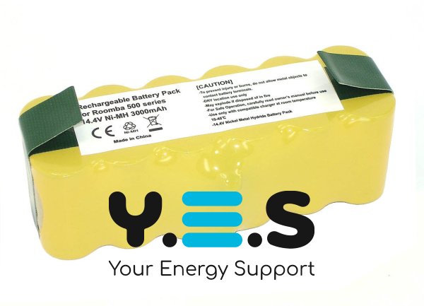 Акумулятор Ni‑MH 14.4V 3000mAh для iRobot Roomba 500/510/530, жовтий