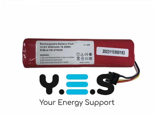 Акумулятор Li‑ion 14.4V 5200mAh для Xiaomi Mi Robot Vacuum SKV4022GL, 1C, 1S (червоний)