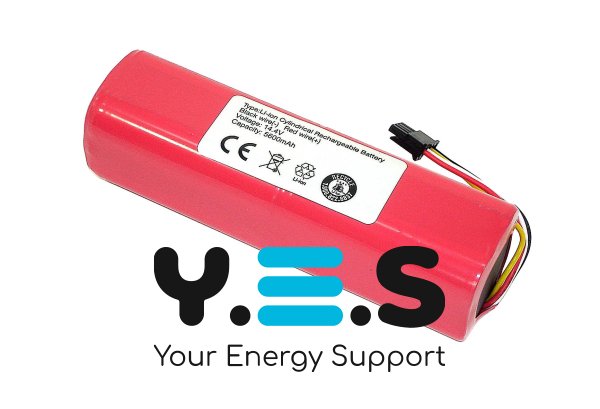 Акумулятор Li‑ion 14.8V 6000mAh для Xiaomi Mi Robot Vacuum SKV4022GL, червоний