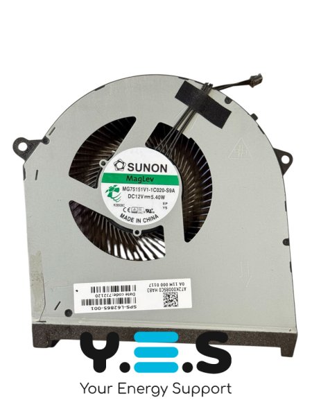 Вентилятор CPU для ноутбука HP OMEN 17-CB/17T-CB, товщина 15 мм