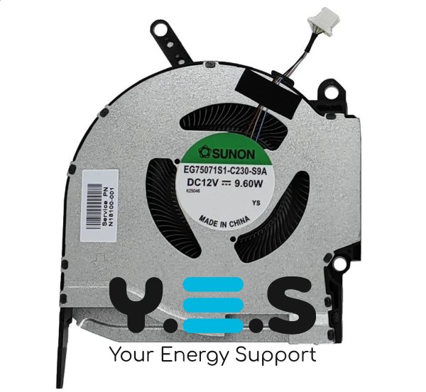 Вентилятор GPU 12V для ноутбука HP OMEN 16-K/16-N (TPN-Q280/Q281)