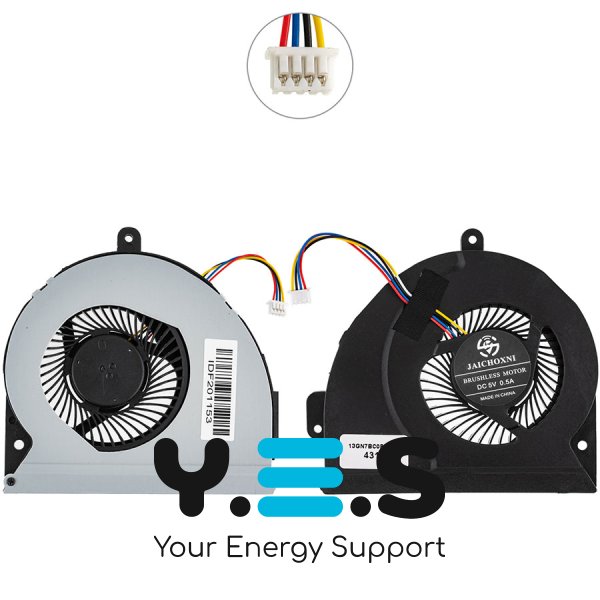 Вентилятор (кулер) для ASUS K43E/K43SD/K43SJ/K43SM/K53E/X53E/K53SC/K53SD/K53SJ/K53SM/SV/P43E/P43SJ/P53E/P53SJ 13GN3P10P020-1