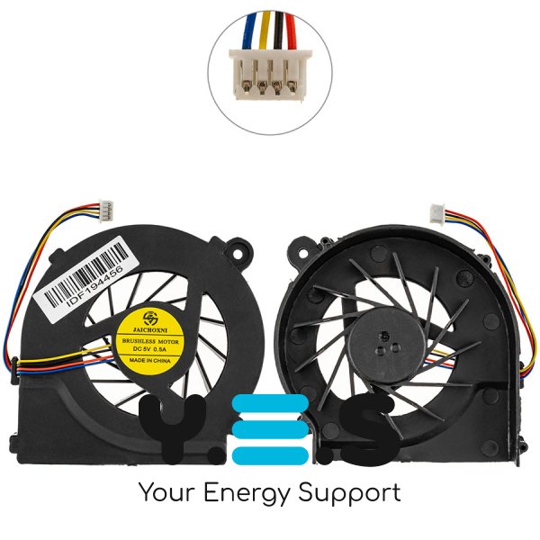 Вентилятор (кулер) HP Pavilion/Compaq: G4-1xxx/11xx/12xx, G6-1xxx/11xx/12xx, G7-1xxx/11xx/12xx, CQ42/G42/CQ56/CQ62/G62, 4-pin (646578-001/KSB06105HA/MG62090V1)