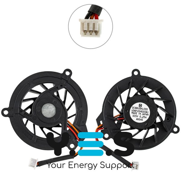 Кулер (вентилятор) для ноутбуків Samsung NF108/NF110/NF210/NF310, BA62-00543D