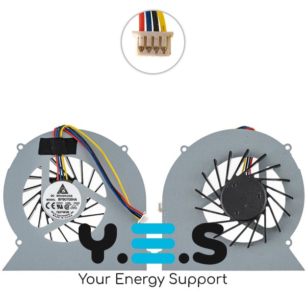 Кулер (вентилятор) ASUS N43/N43S/N43SM/N43SL/N43J/N43JQ/N43JF, 4pin DFS531205HC0T FAJ6