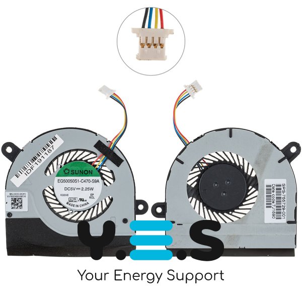 Кулер для ноутбука HP Pavilion 11-N, DC 5V 2.25W, 4pin SUNON EG50050S1-C470-S9A Original