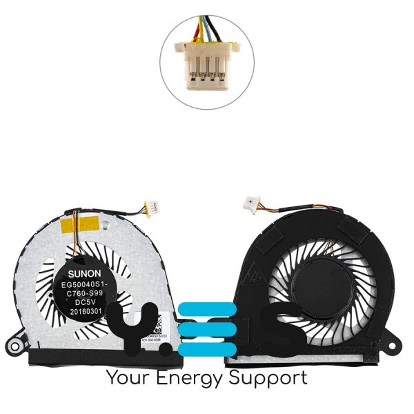 Кулер (вентилятор) LENOVO Yoga 710-14/15: Y710-14ISK/IKB, 710-15ISK, Y710-15IKB EG50040S1-C760-S99