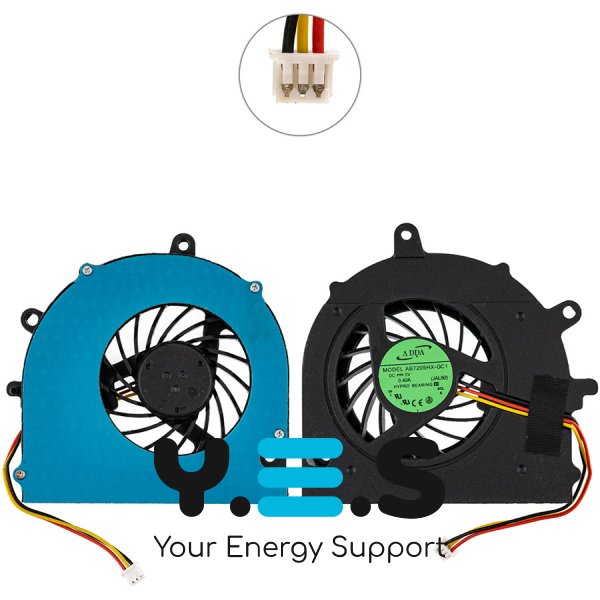 Вентилятор (кулер) для ноутбука Toshiba Satellite A500, версія 2, AB7005HX-SB3