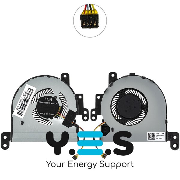 Вентилятор (кулер) ASUS X441SA/X441SC/X441UA/X441UV 4-pin 13NB0CC0T01011 Original