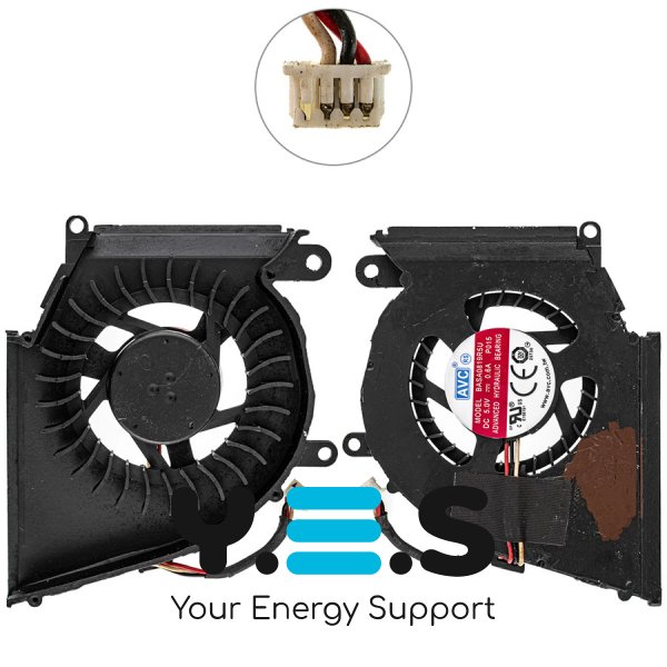 Вентилятор (кулер) для ноутбуків Samsung Q330/P330/Q430/Q460/Q530, DC 5V 0.6A 3pin AVC BASA0819R5U Original