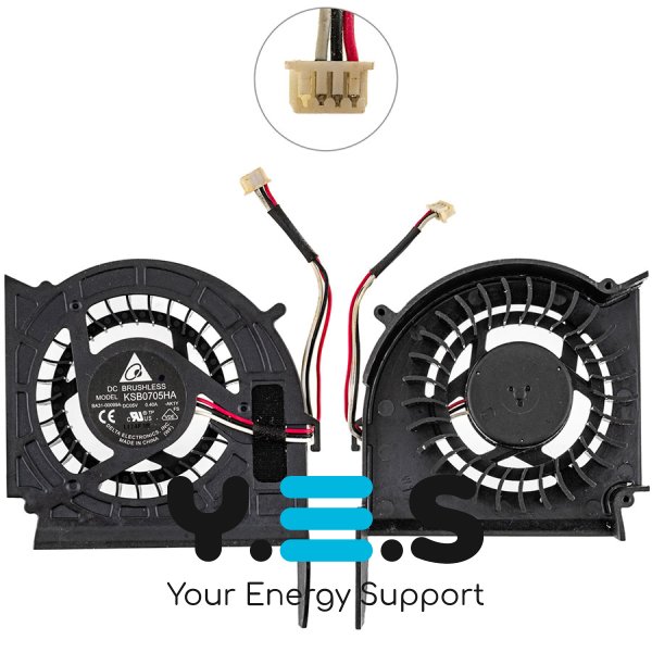 Кулер (вентилятор) для ноутбука Samsung RF410/RF411, DC 5V 0.40A, 3pin, KSB0705HA-AK1Y Original