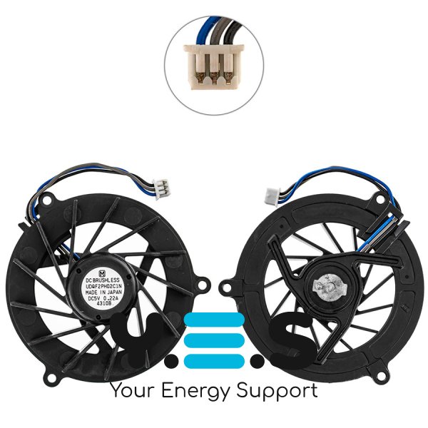 Кулер (вентилятор) HP Compaq NX5000/NC6000/NX6000/NC8000/Presario V1000, 5V 0.22A, 3pin Original