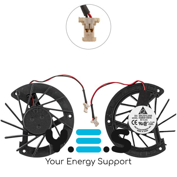 Вентилятор (кулер) HP Pavilion DV4-1000/DV4T/CQ40/CQ45/CQ41, DC 5V 0.4A 2pin KSB06105HA Original