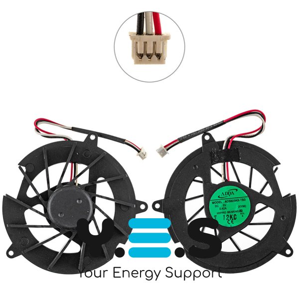 Вентилятор (кулер) HP Pavilion DV5000/DV5100/DV8000, Compaq C300/C500/V5000/B3800 5V 0.42A 3pin ADDA AD5805HX-TB3 Original