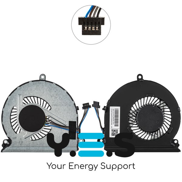 Кулер (вентилятор) для HP Pavilion 15-aw000, 5V 0.5A, 4pin, FCN DFS531005PL0T Original