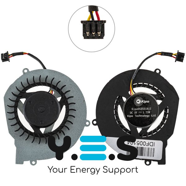 Кулер для HP Mini 210-1000/210-1100, DC 5V 0.4A, 3pin (FORCECON DFS300805M10T) Original