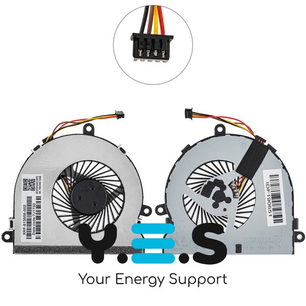 Вентилятор для ноутбука HP 250 G5/G6, 15-AY/15-AC, 4pin Original