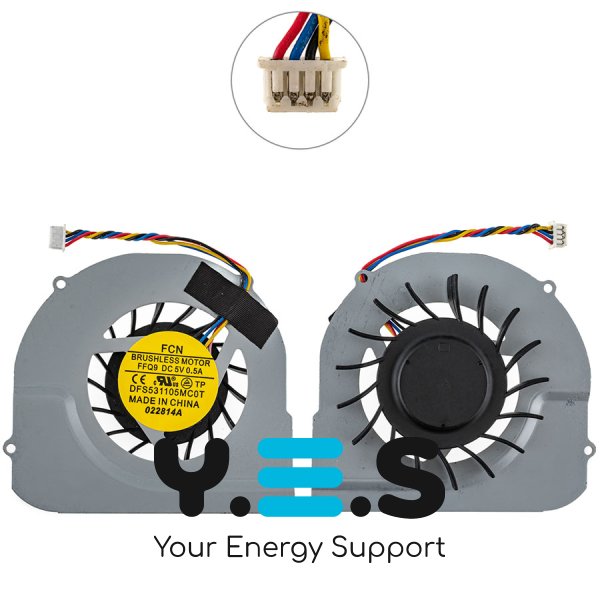 Кулер для ноутбука ASUS B43E/B43F/B43J/B43S/B43A/B43V, 5V 0.5A, 4-pin DFS531105MC0T Original